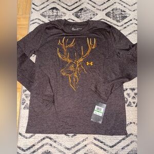 Under Armour Dark Brown Deer graphic shirt, NWT
